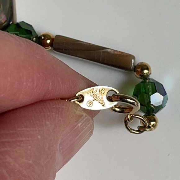 VTG Napier Orange Abalone/Green Tourmaline Necklac - Picture 6 of 7